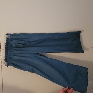 Paper bag waist flare pants